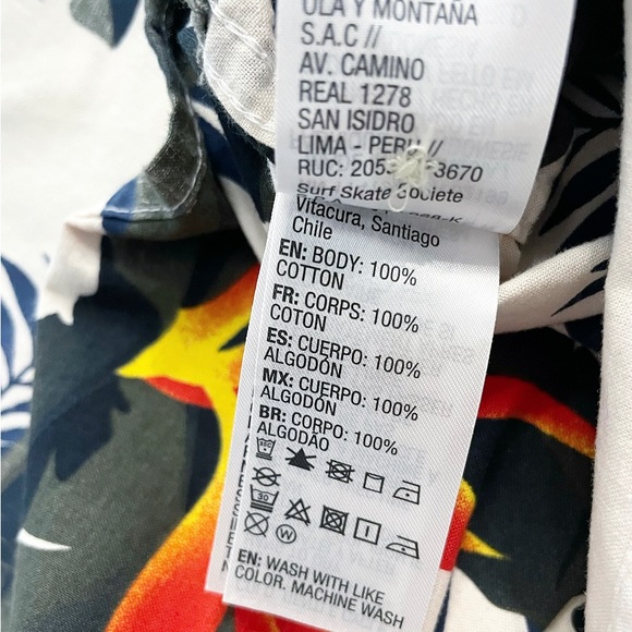 QUIKSILVER Poolslider Button Down Shirt Mens XXL Tropical Print Regular Fit - Picture 10 of 10